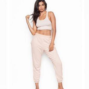 Sueded Fleece High Waist Jogger